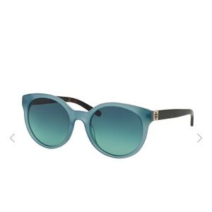 Tory Burch TY7079 Milky Fountain/tortoise Frame, Blue Teal Gradient Lenses